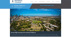 Desktop Screenshot of colleges.unimelb.edu.au