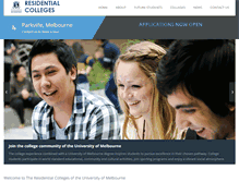 Tablet Screenshot of colleges.unimelb.edu.au