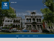 Tablet Screenshot of medleyhall.unimelb.edu.au