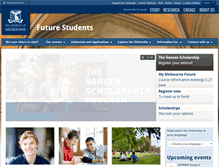 Tablet Screenshot of futurestudents.unimelb.edu.au