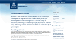 Desktop Screenshot of breadth.unimelb.edu.au