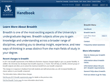 Tablet Screenshot of breadth.unimelb.edu.au
