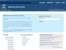 Tablet Screenshot of policy.unimelb.edu.au